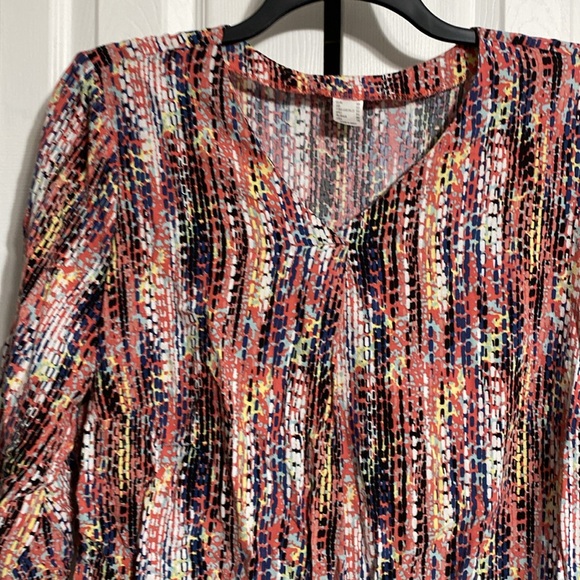 Colorful blouse top shirt size 16 - Picture 2 of 12